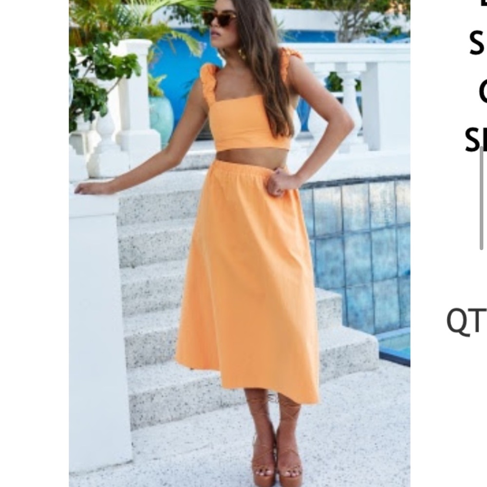 Showpo Orange Two Piece Set